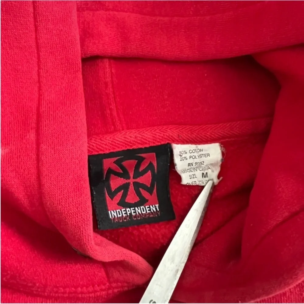 VINTAGE Y2K Independent Truck Co Red Skate Hoodie Sweatshirt - Picture 7 of 10